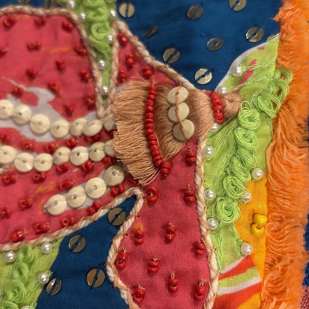 🍀SUPER UNIQUE🍀Anthropologie NWT Verb by Pallavi Singhee  Beaded  Blouse Size S. - Picture 16 of 16
